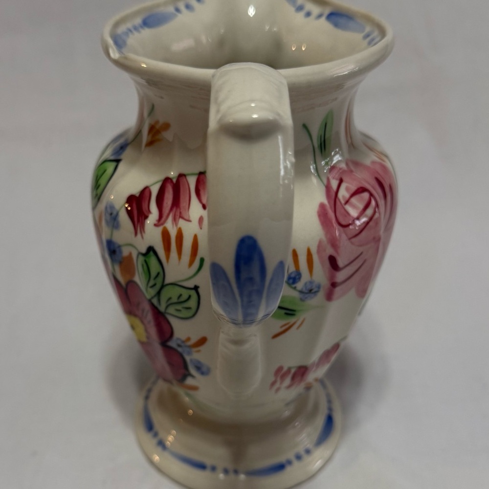 Blue Ridge Floral Ceramic Pitcher - Picture 4 of 9